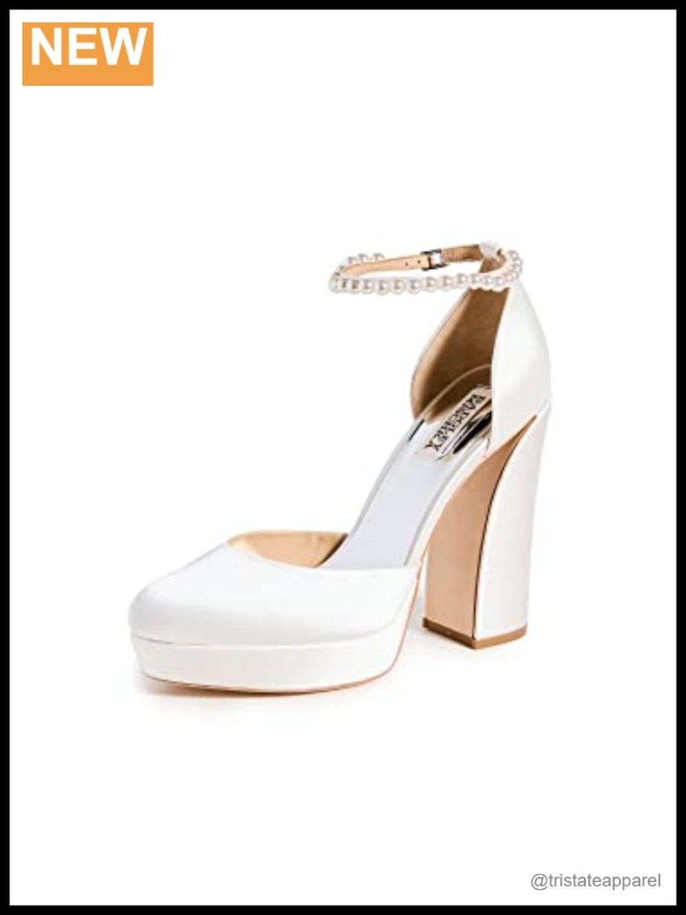 Badgley Mischka Felixa Satin Stiletto Platform Ankle Strap Pump